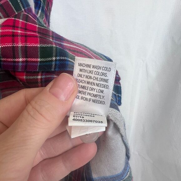 Croft & Barrow Plaid Flannel Shirt Cotton Blend Soft Comfy Medium Fall Basic - Picture 7 of 9